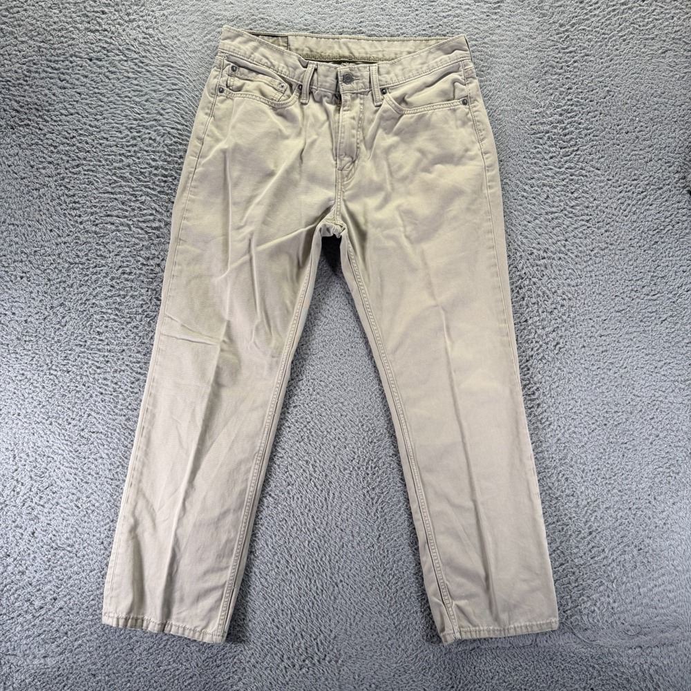 Levi's 514 Jeans Mens 34x30 Beige Cotton Denim Straight Leg Streetwear Workwear